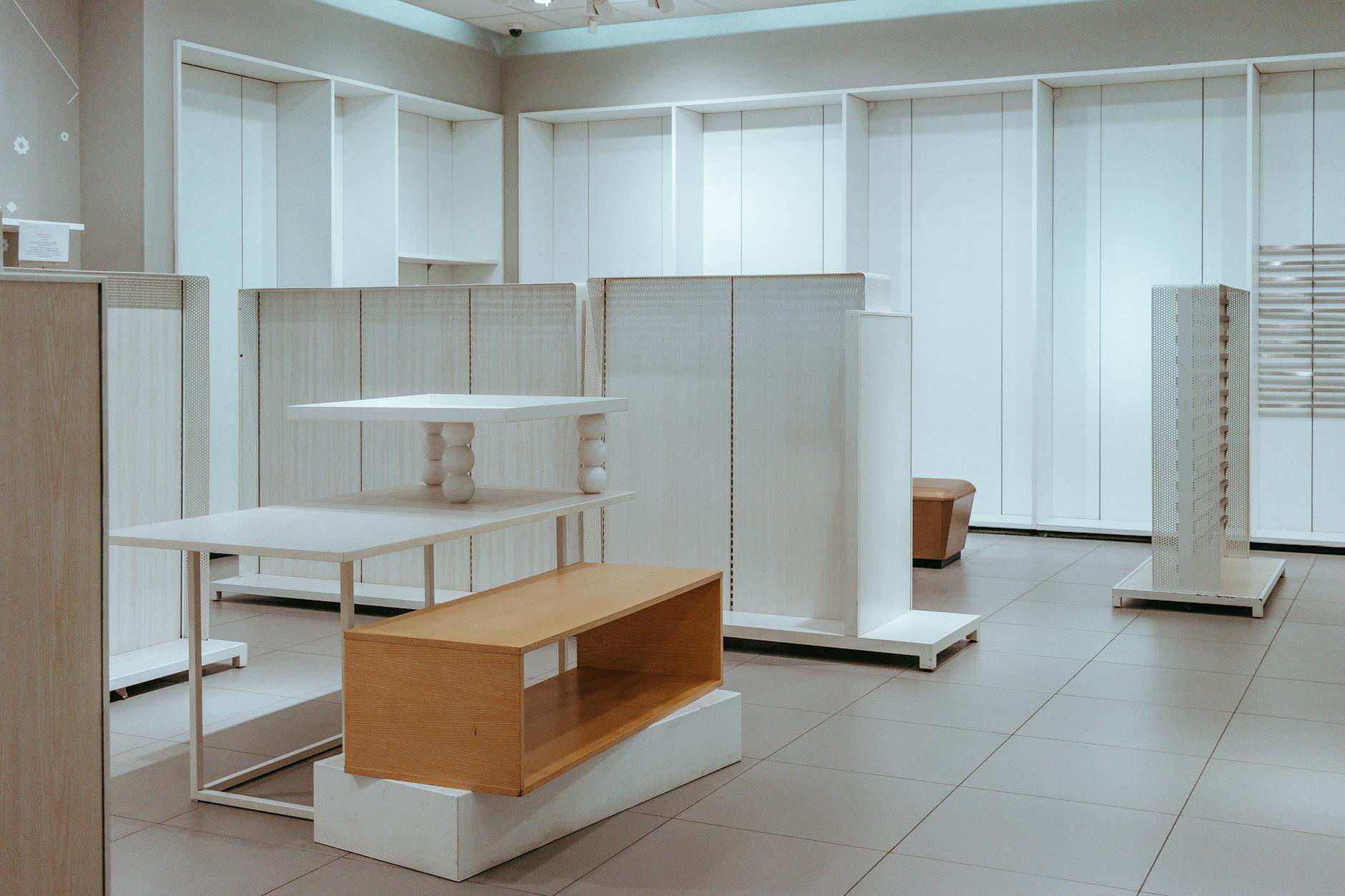 minimalist furniture in apartment